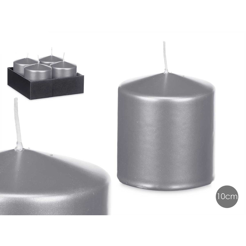 CANDELA ARGENTO LARGA 10CM