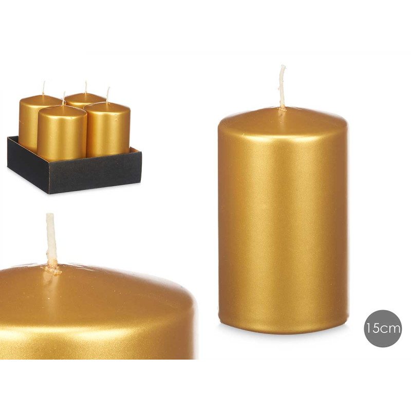 VELA TACO ORO ANCHA 15CM
