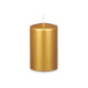 WIDE PILLAR CANDLE GOLD 8CM 