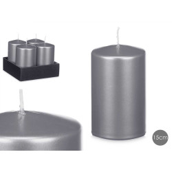 CANDELA ARGENTO LARGA 15CM