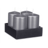 BOUGIE BLOC LARGE ARGENT 15CM