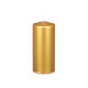 WIDE PILLAR CANDLE GOLD 8CM 
