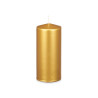 WIDE PILLAR CANDLE GOLD 8CM 