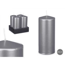 CANDELA ARGENTO LARGA 20CM