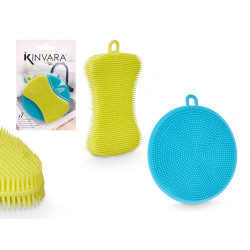 SET 2 SILICONE SCOURING PADS 