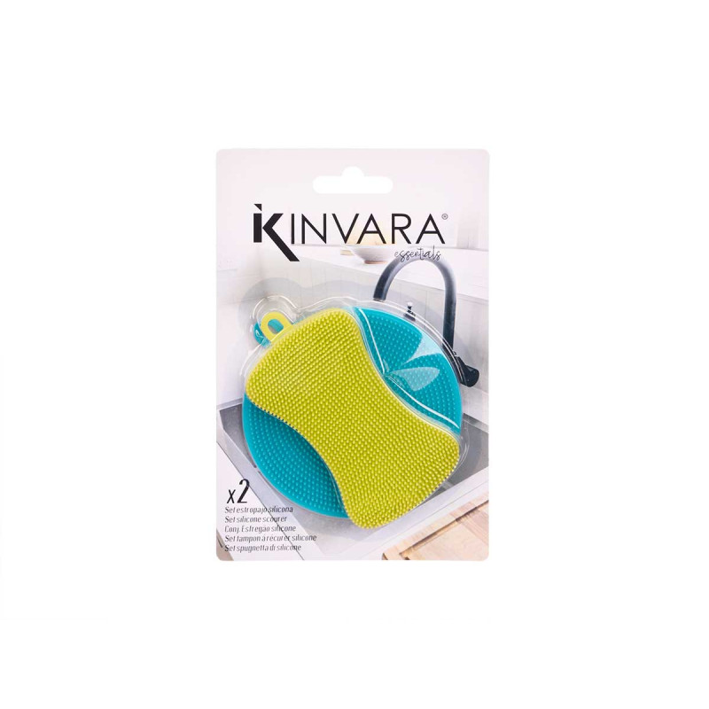 SET 2 SILICONE SCOURING PADS 