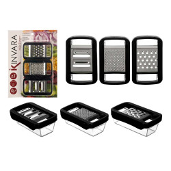 CONJUNTO 3 RALADORES COM RECIPIENTE PEQ