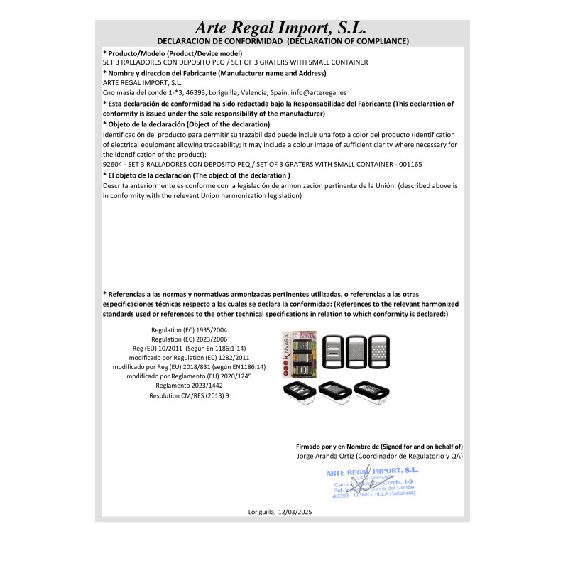 SET 3 GRATTUGIE CON CONTENITORE PICC