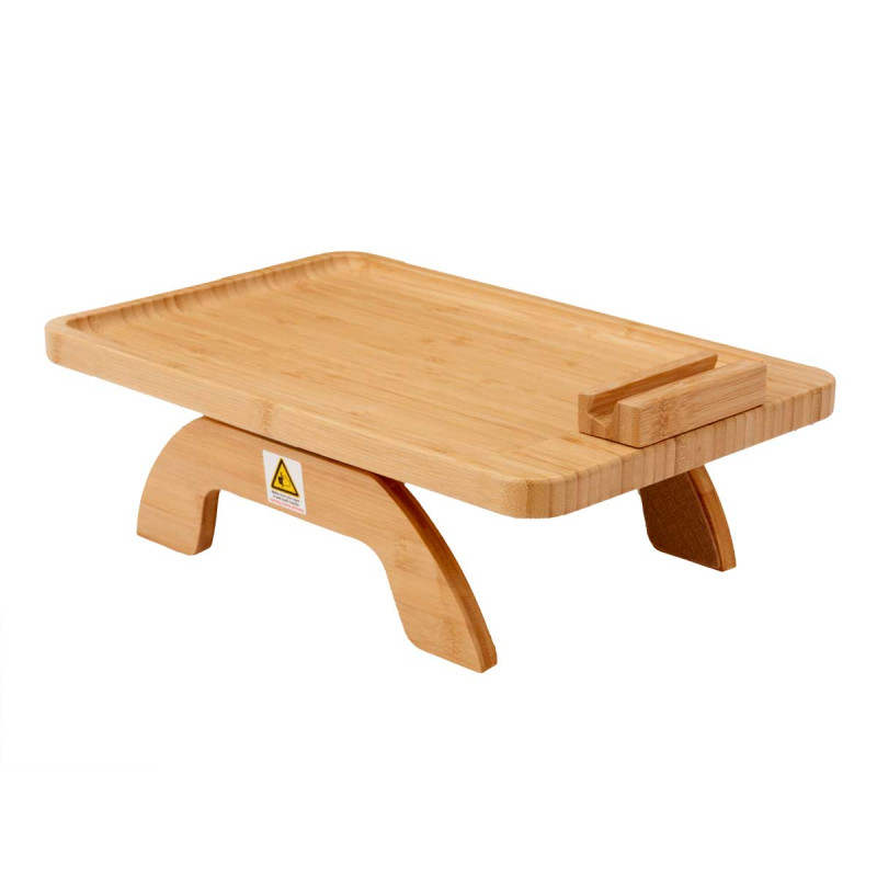 MESA DE BAMBU PARA BRAÇO DE SOFA 35CM