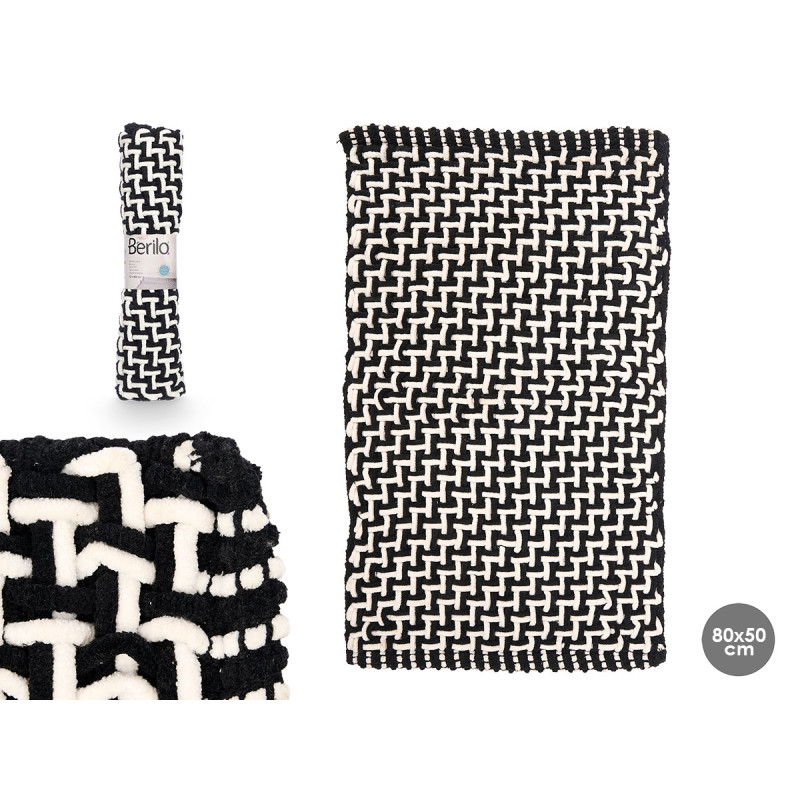 TAPIS DE BAIN NOIR 50X80 CM
