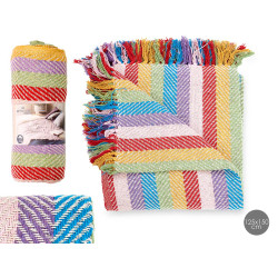 COUVERTURE MULTI-USAGES MULTICOLORE 125X150 CM