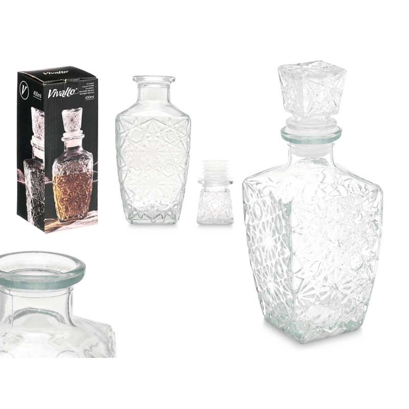 CARAFE  LIQUEUR SCULPTÉE ÉTOILE 450ML