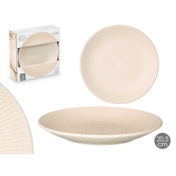 PIATTO DOLCE 20,5CM INCISO BEIGE 