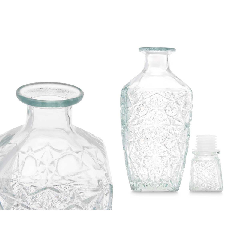 CARAFE  LIQUEUR SCULPTÉE ÉTOILE 750ML