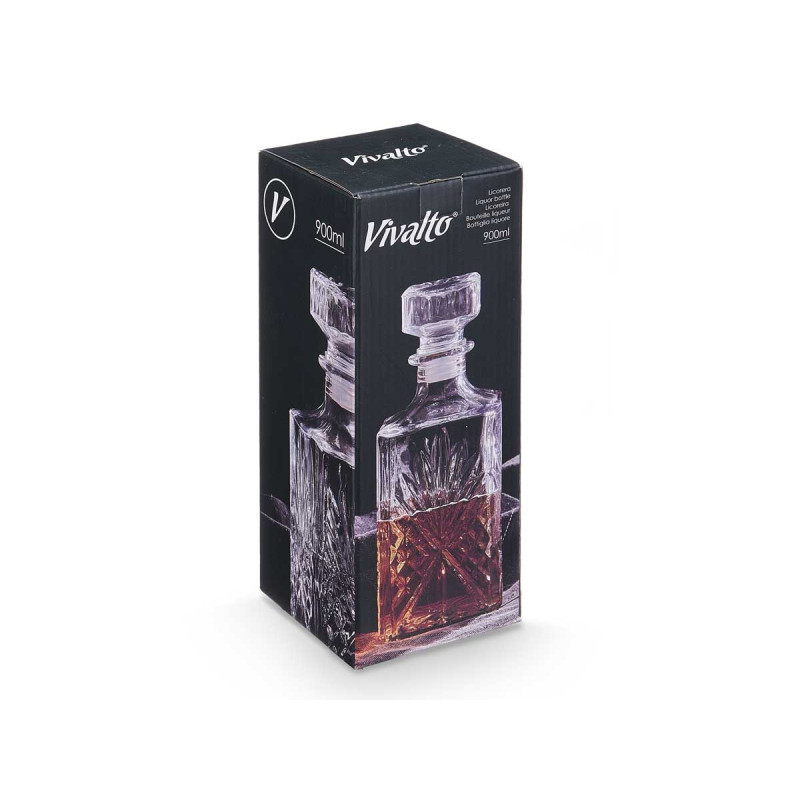 CARAFE  LIQUEUR SCULPTÉE LOSANGES 900ML