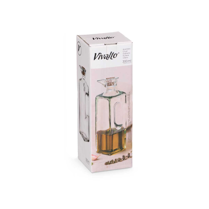 OLIERA QUADRATA MANICO TAPPO IN SUGHERO 330 ML