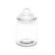 POT ROND EN VERRE LISSE AVEC COUVERCLE 250ML