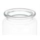 FRASCO REDONDO DE VIDRO LISO TAMPA DE VIDRO 250ML