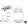 ROUND SMOOTH GLASS JAR WITH LID 600ML