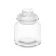 POT ROND EN VERRE LISSE AVEC COUVERCLE 600ML