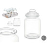 ROUND SMOOTH GLASS JAR WITH LID 900ML