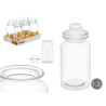 POT ROND EN VERRE LISSE AVEC COUVERCLE 1200ML