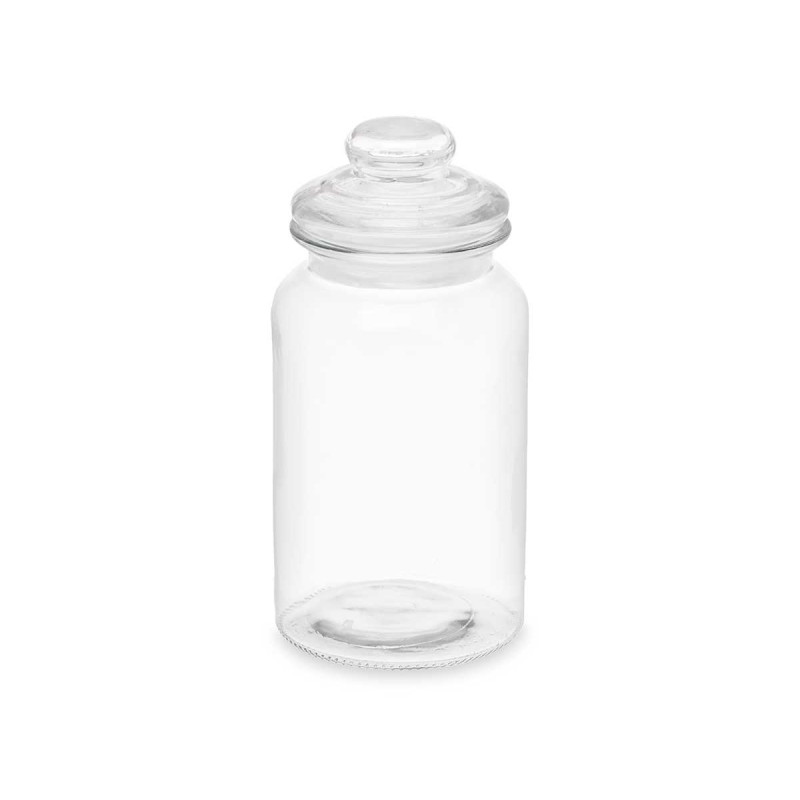 BARATTOLO TONDO LISCIO COPERCHIO VETRO 1200ML