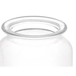ROUND SMOOTH GLASS JAR WITH LID 1200ML