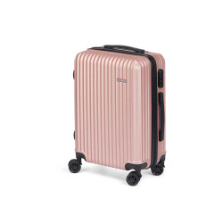 MALA DE CABINE ABS RISCAS ROSA