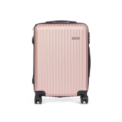 MALA DE CABINE ABS RISCAS ROSA