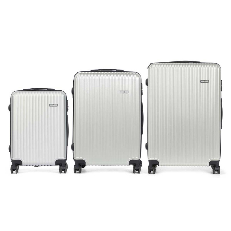 SET 3 VALIGIA NASTRO ABS GRIGIO CHIARO