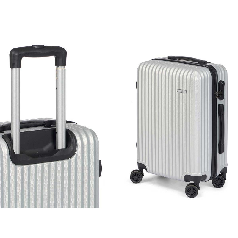 SET 3 VALIGIA NASTRO ABS GRIGIO CHIARO