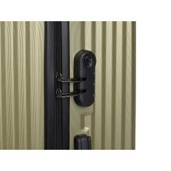 CONJ 3 MALAS  DE CABINE ABS RISCAS VERDE