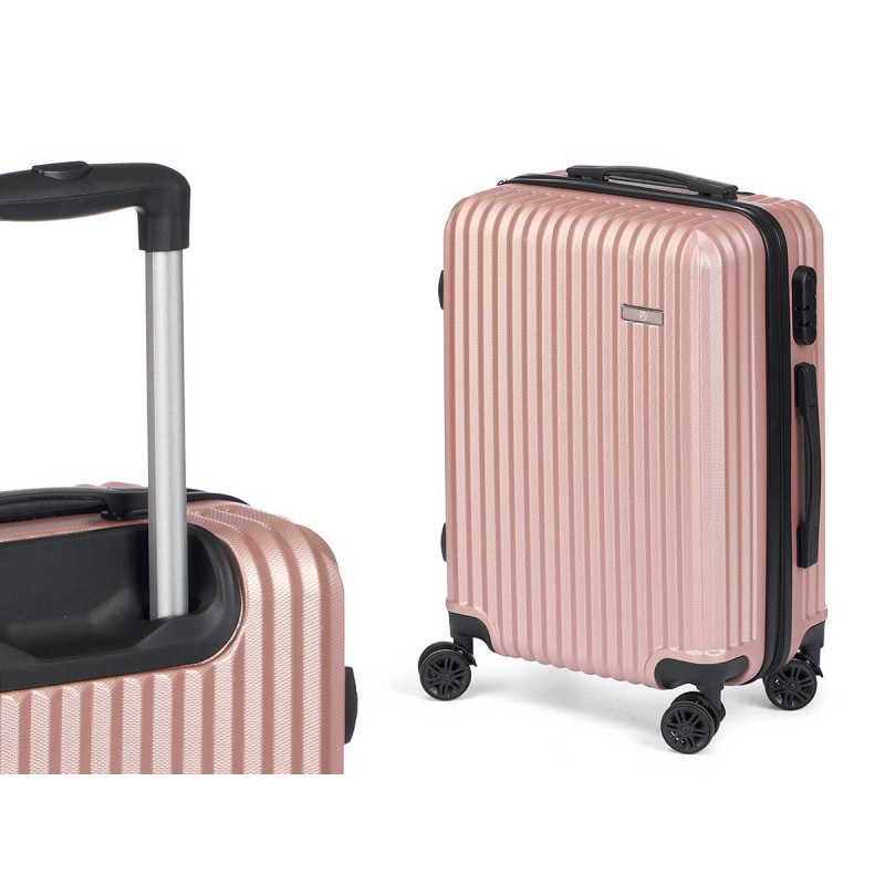 SET 3 VALISES CABIN LATTES ABS ROSE