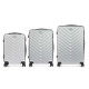 SET 3 VALIGIA SQUAMA ABS GRIGIO CHIARO