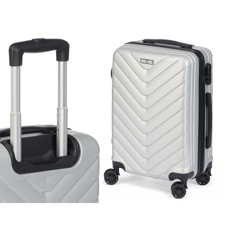 SET 3 VALIGIA SQUAMA ABS GRIGIO CHIARO