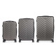 SET 3 VALISES CABIN ÉCAILLE ABS GRIS FONCÉ