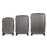 CONJ 3 MALAS  DE CABINE ABS CINZENTO ESCURO