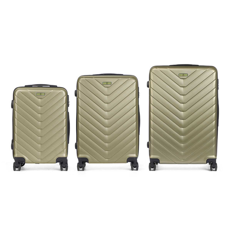 SET 3 CABIN SUITCASE SCALE GREEN