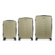 SET 3 VALIGIA SQUAMA ABS VERDE