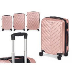 SET 3 VALISES CABIN ÉCAILLE ABS ROSE