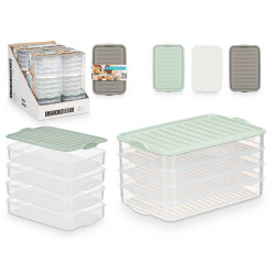 TUPPER TAPA 4 NIVELES SURT 3 COL 750ML