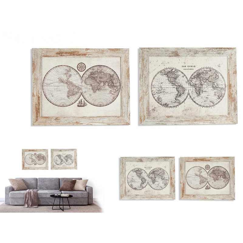 QUADRO MAPPAMONDO 69,5 X 88,5CM ASS 2