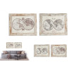 TABLEAU MAPPEMONDE  69,5 X 88,5CM SET 2