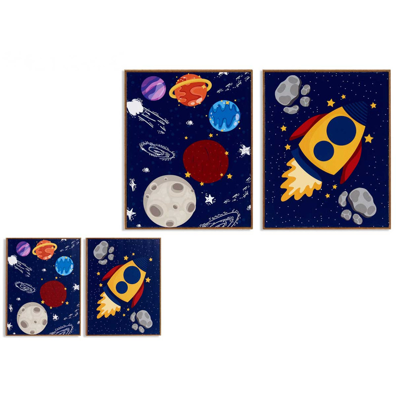 TABLEAU ENFANTS UNIVERS 40X50CM SET 2 