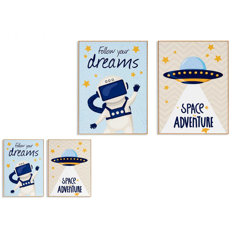 TABLEAU ENFANTS ESPACE 60X80CM SET 2