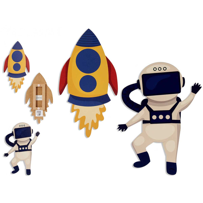 SILHOUETTE BOIS ESPACE 40CM SET 2 