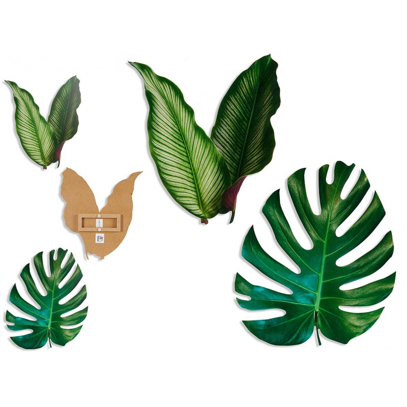 SILHOUETTE BOIS FEUILLES 60CM SET 2
