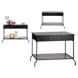 MESA CONSOLA METAL NEGRO