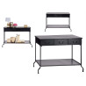 TABLE CONSOLE METAL NOIR 